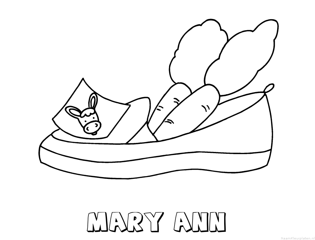Mary ann schoen zetten kleurplaat